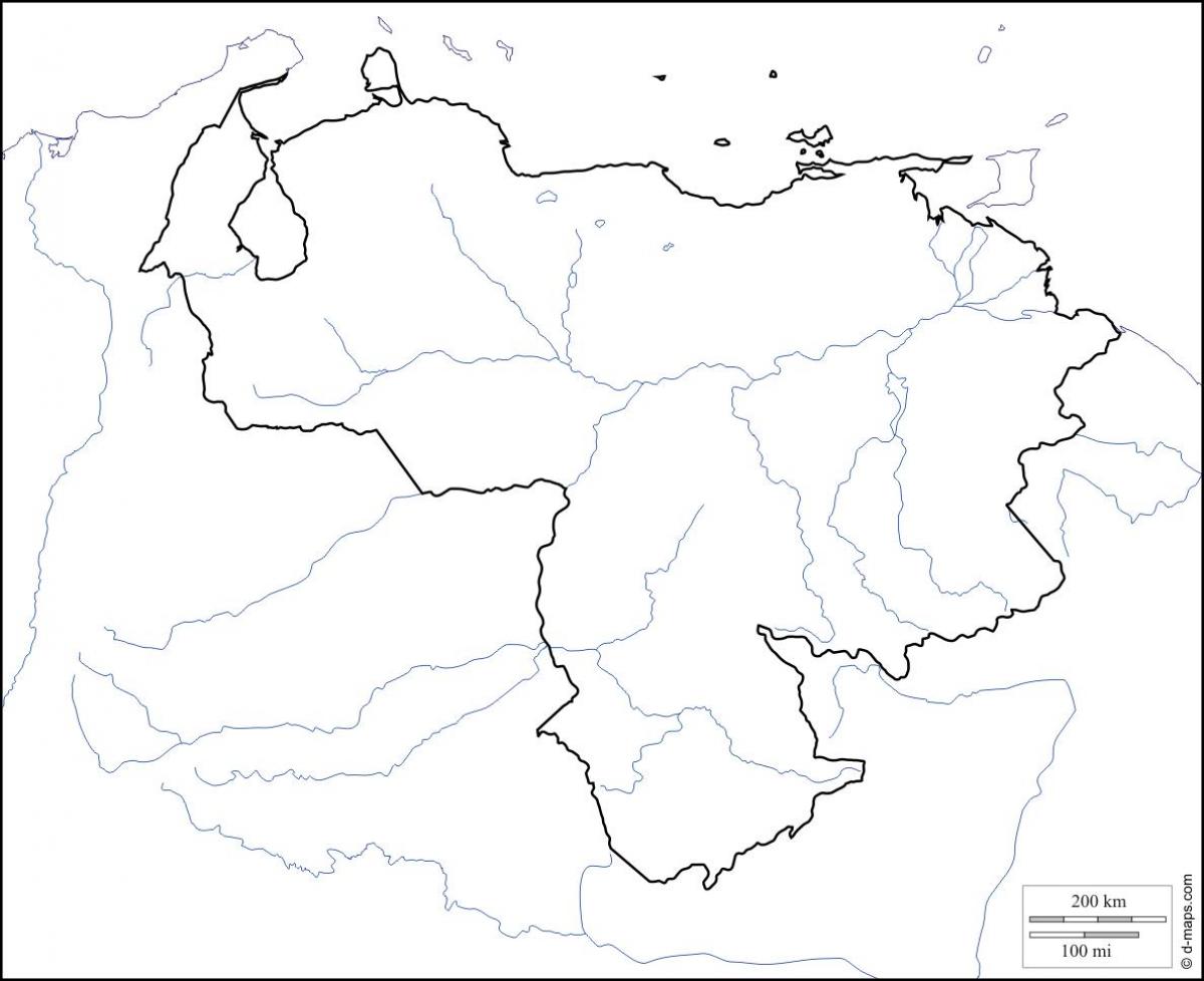 пустой Венесуэлы карте