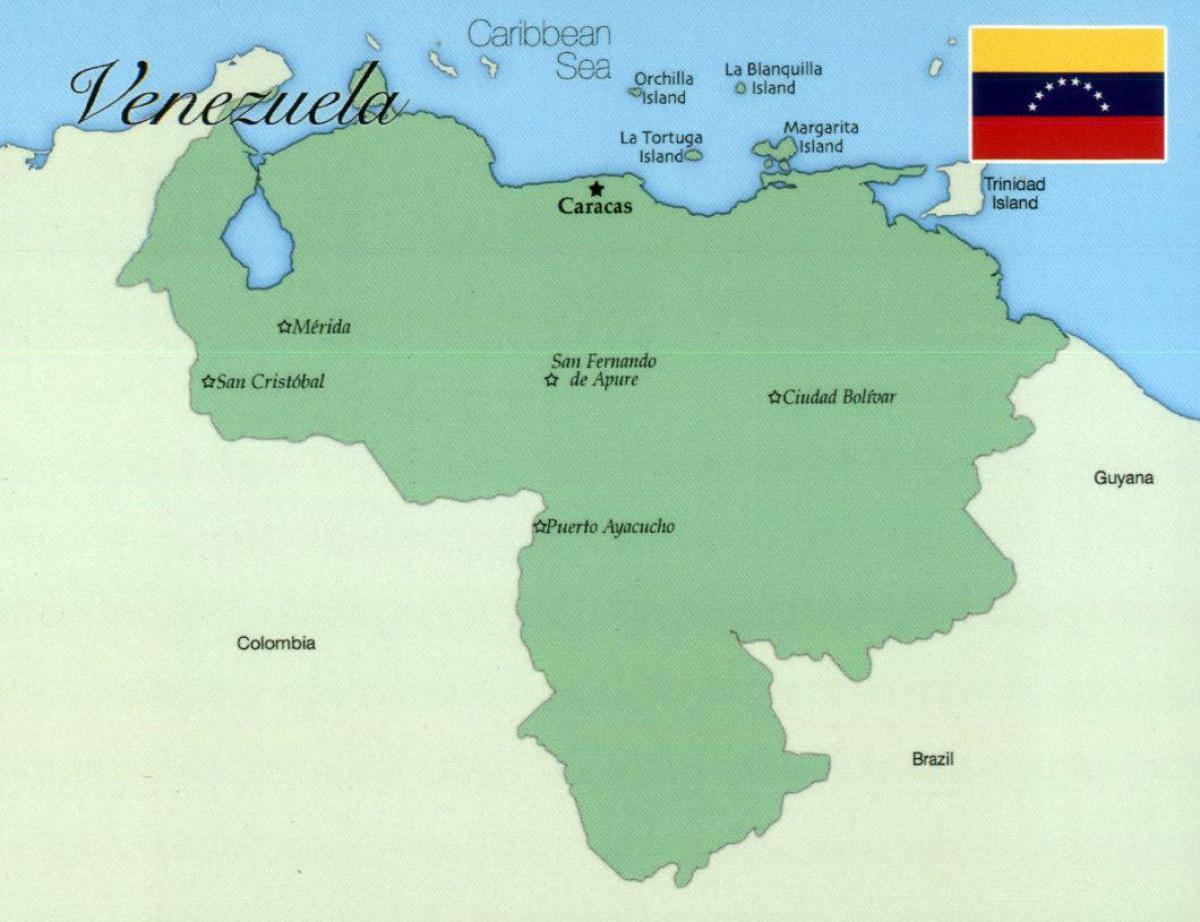 карта Венесуэлы с городами