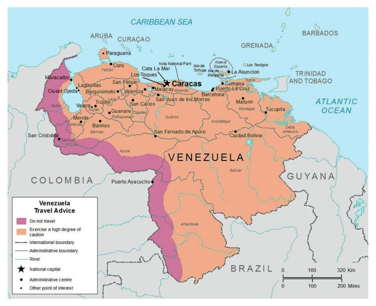 Венесуэла на карте