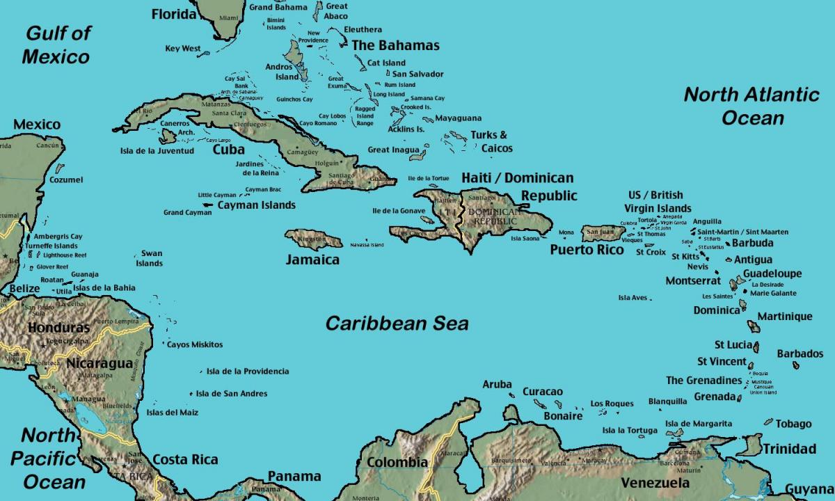 острова Венесуэлы карте