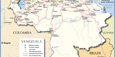 Подробная карта Венесуэлы