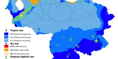 Карта Венесуэла климат