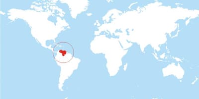 Карта Венесуэлы месте на мире