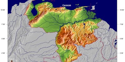 Карта физическая карта Венесуэлы
