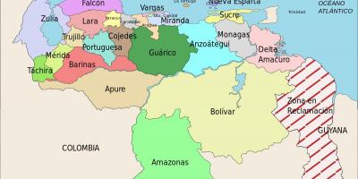 Карта Венесуэлы государств